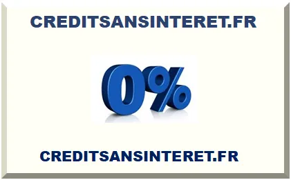 CRÉDIT SANS INTÉRÊT 2026-2027