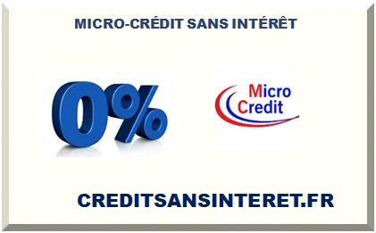 MICRO-CRÉDIT SANS INTÉRÊT 2026-2027